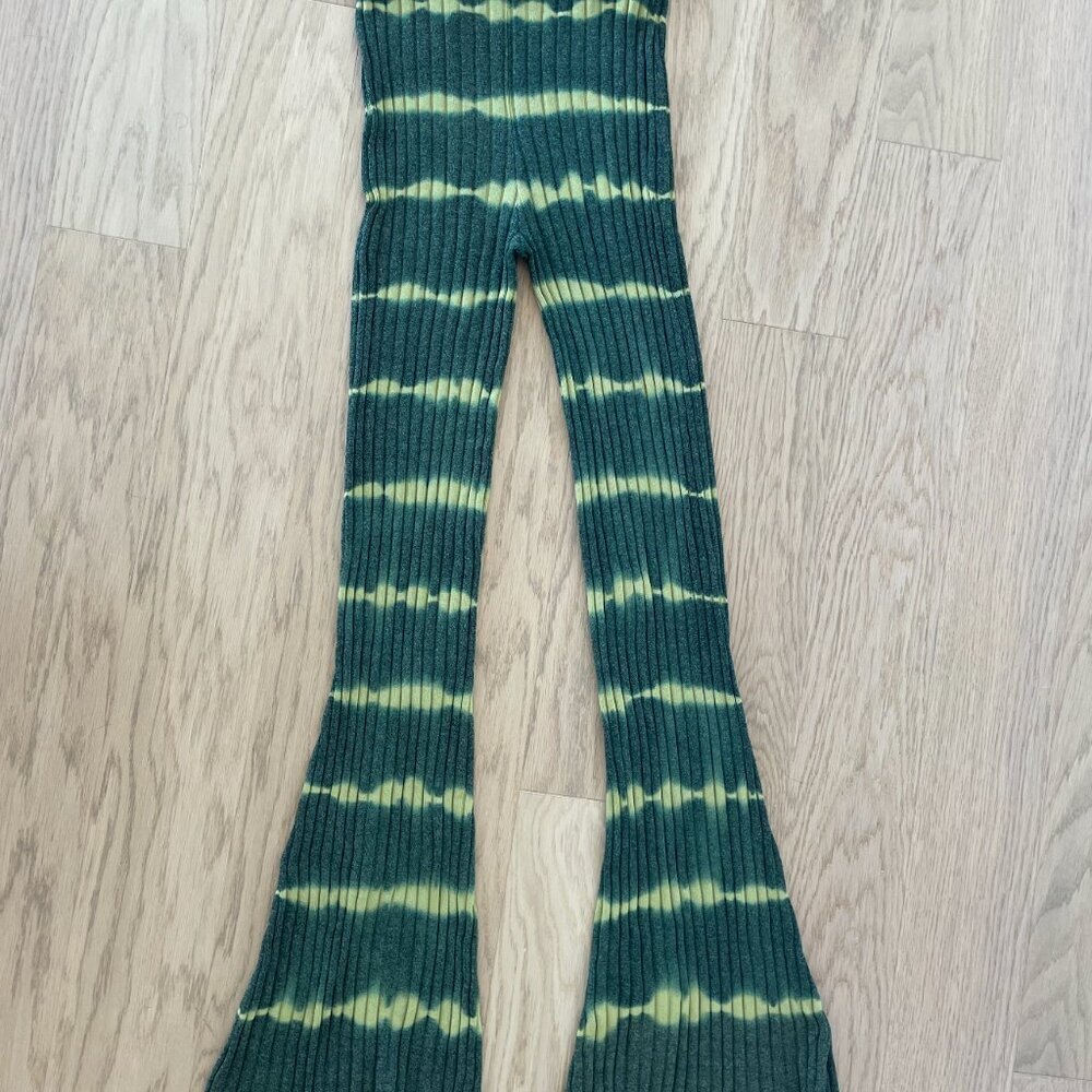 Sandro | Green Tie Dye Knit Pants | 36 FR Small - Picture 4 of 6